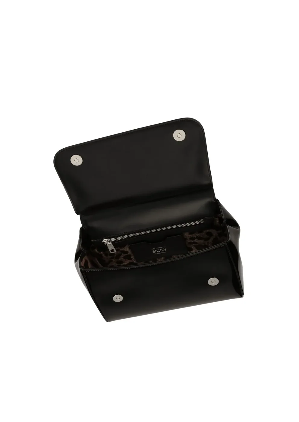 Medium Sicily Bag In Polished Black BB6002AI41380999