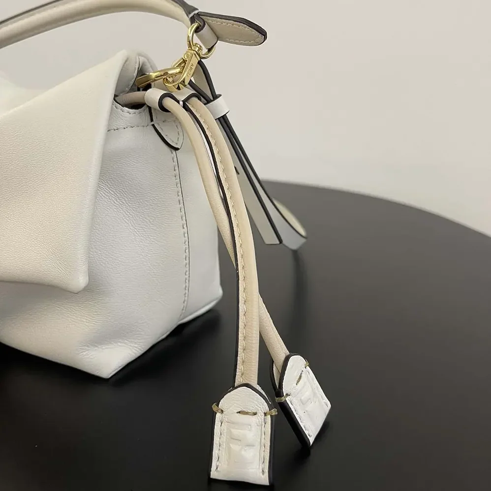 Fendi Mamma Baguette Small White Nappa Leather Mini Bag for Women
