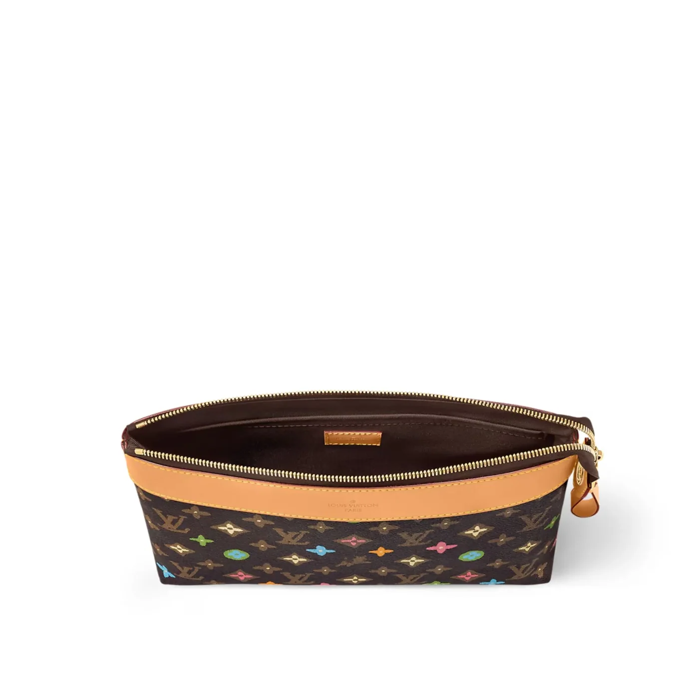 Louis Vuitton Pochette Voyage Souple Pouch / Brown Monogram Craggy Gold Hardware