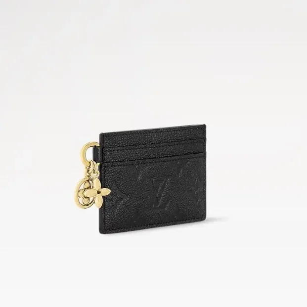 Louis Vuitton LV Charms Card Holder Black /