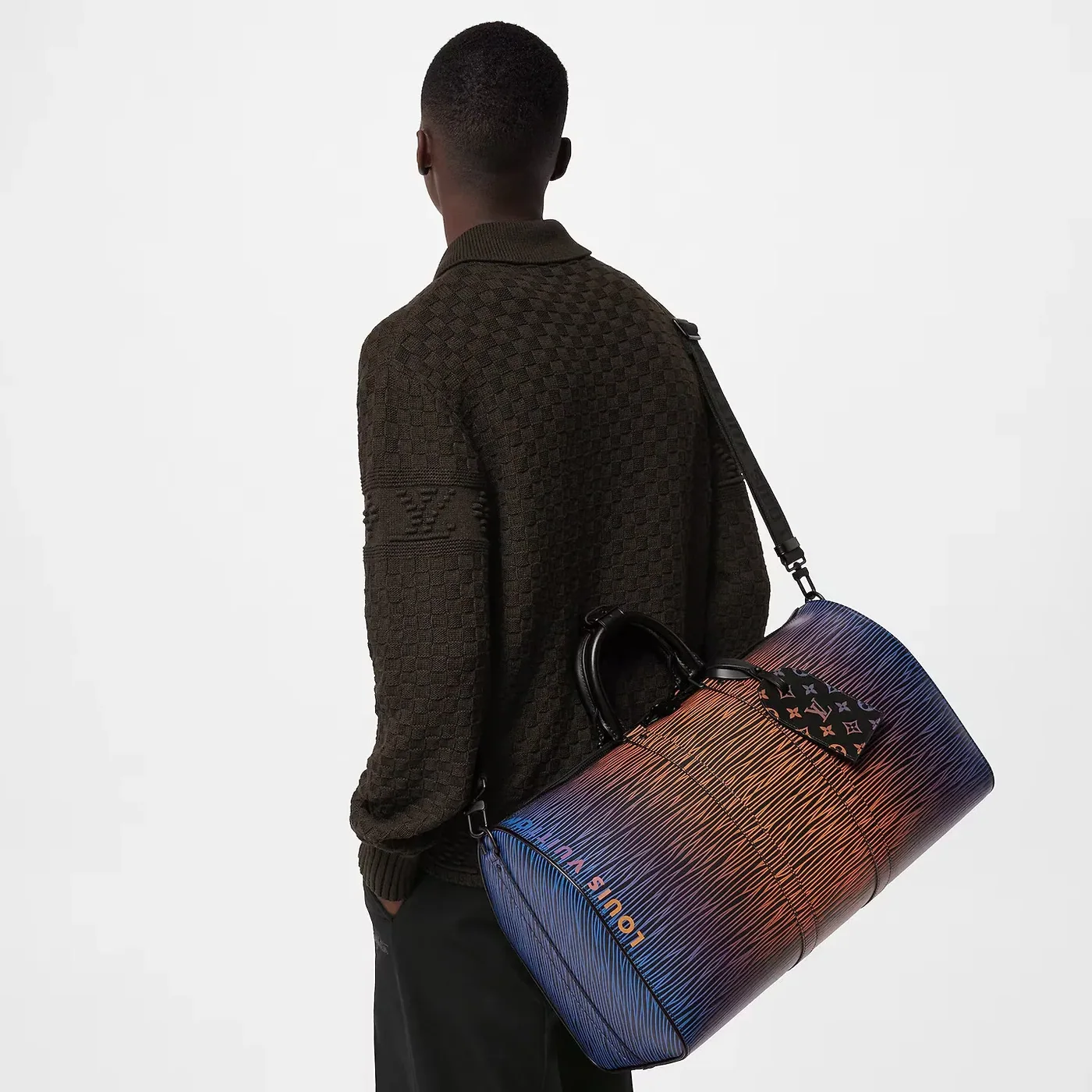 Louis Vuitton Keepall Bandouliere 50 Travel Bag / Gradient Electric Sun Black Hardware Louis Vuitton Keepall Bandouliere 50 Travel Bag / Gradient Electric Sun Black Hardware