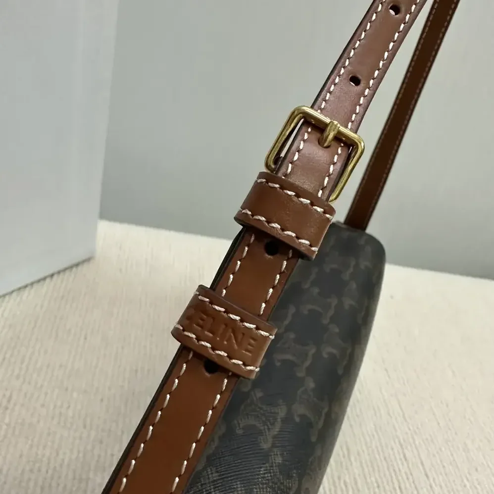 Celine Medium Celine Lola Bag in Triomphe Canvas and Calfskin for Women