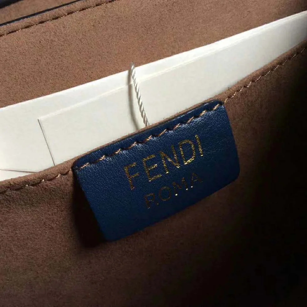 Fendi Kan I F Small Dark Blue Leather Mini for Women in Bag Fendi Kan I F Small Dark Blue Leather Mini for Women in Bag