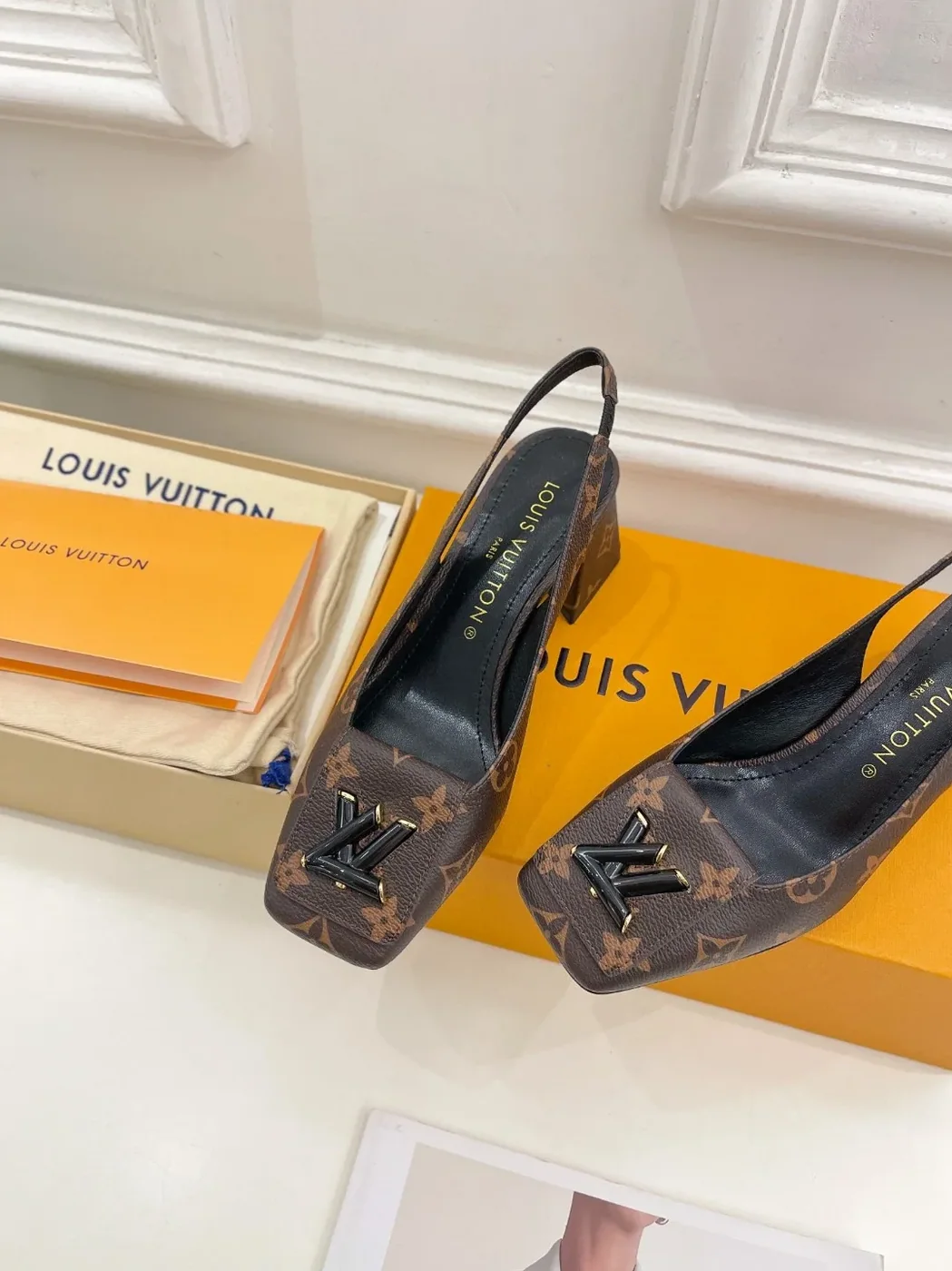 Louis Vuitton Sparkle Slingback Pump Brown Louis Vuitton Sparkle Slingback Pump Brown