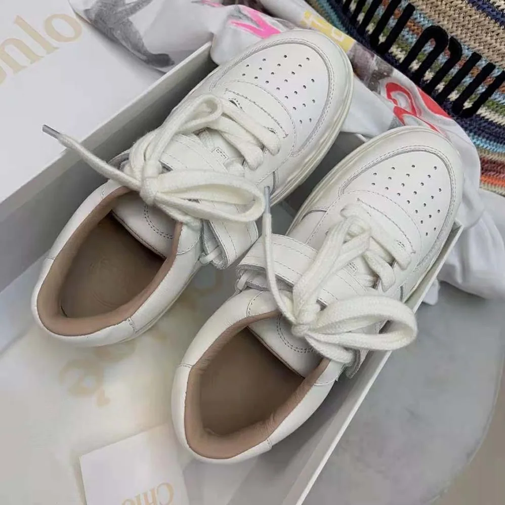 Chloe Lauren Sneaker with Strap for Women in White Chloe Lauren Sneaker with Strap for Women in White