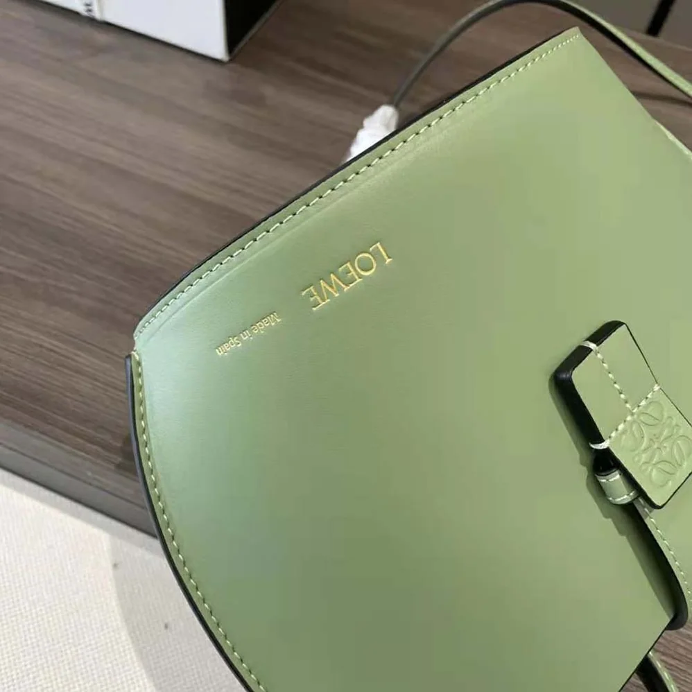 Loewe Moulded Bucket Bag in Calfskin for Women in Lime Loewe Moulded Bucket Bag in Calfskin for Women in Lime