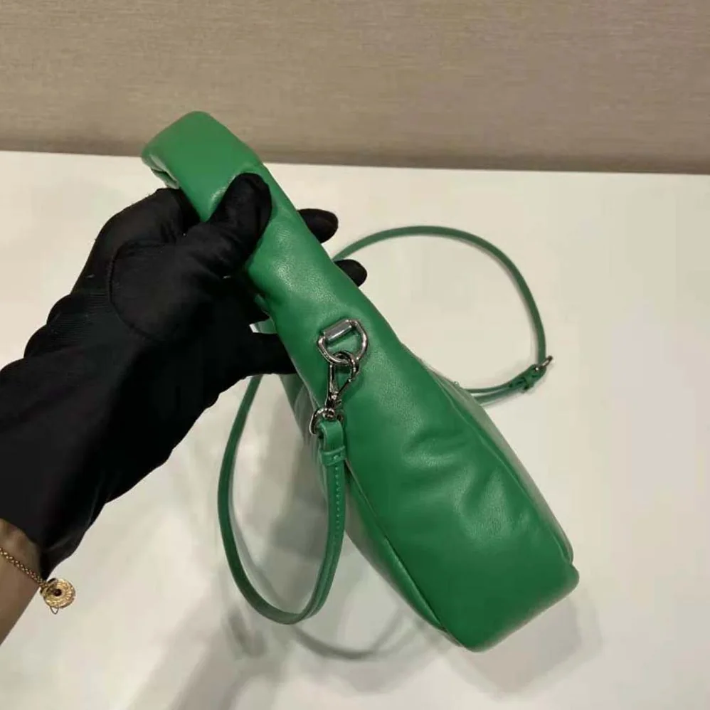Prada Soft Padded Nappa Leather Mini-Bag for Women in Green