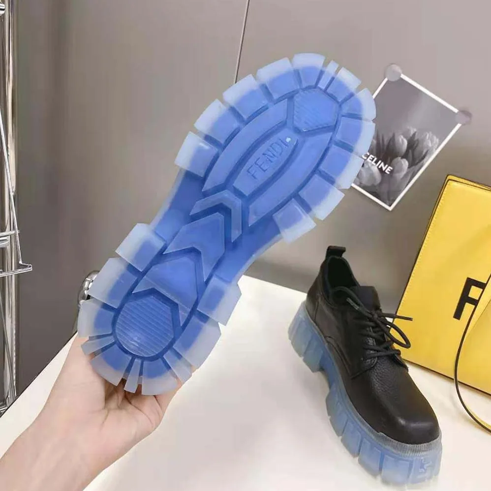 Fendi Force Black Leather Lace for Women in Ups Fendi Force Black Leather Lace for Women in Ups