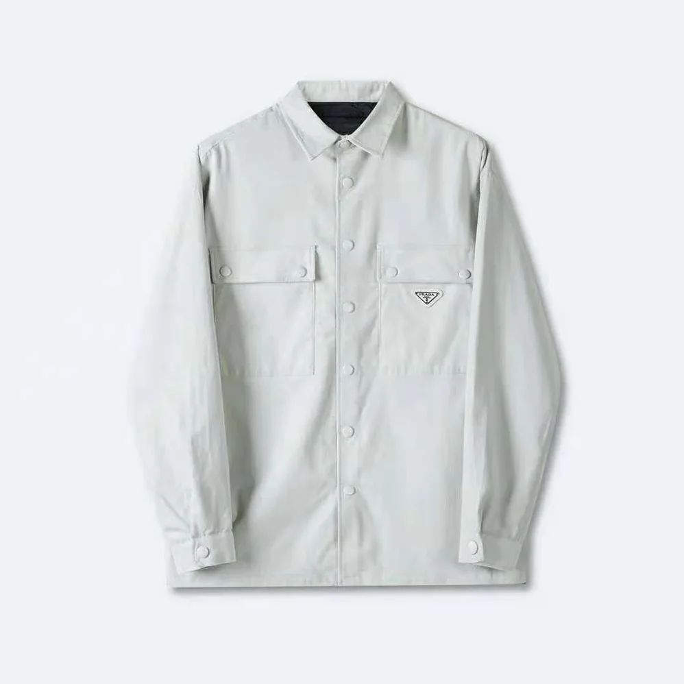 Prada Pinwale Corduroy Shirt for Men in White Prada Pinwale Corduroy Shirt for Men in White
