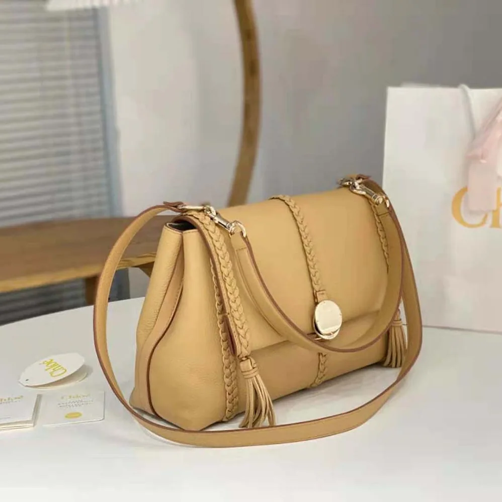Chloe Penelope Medium Soft Shoulder Bag for Women in Gold