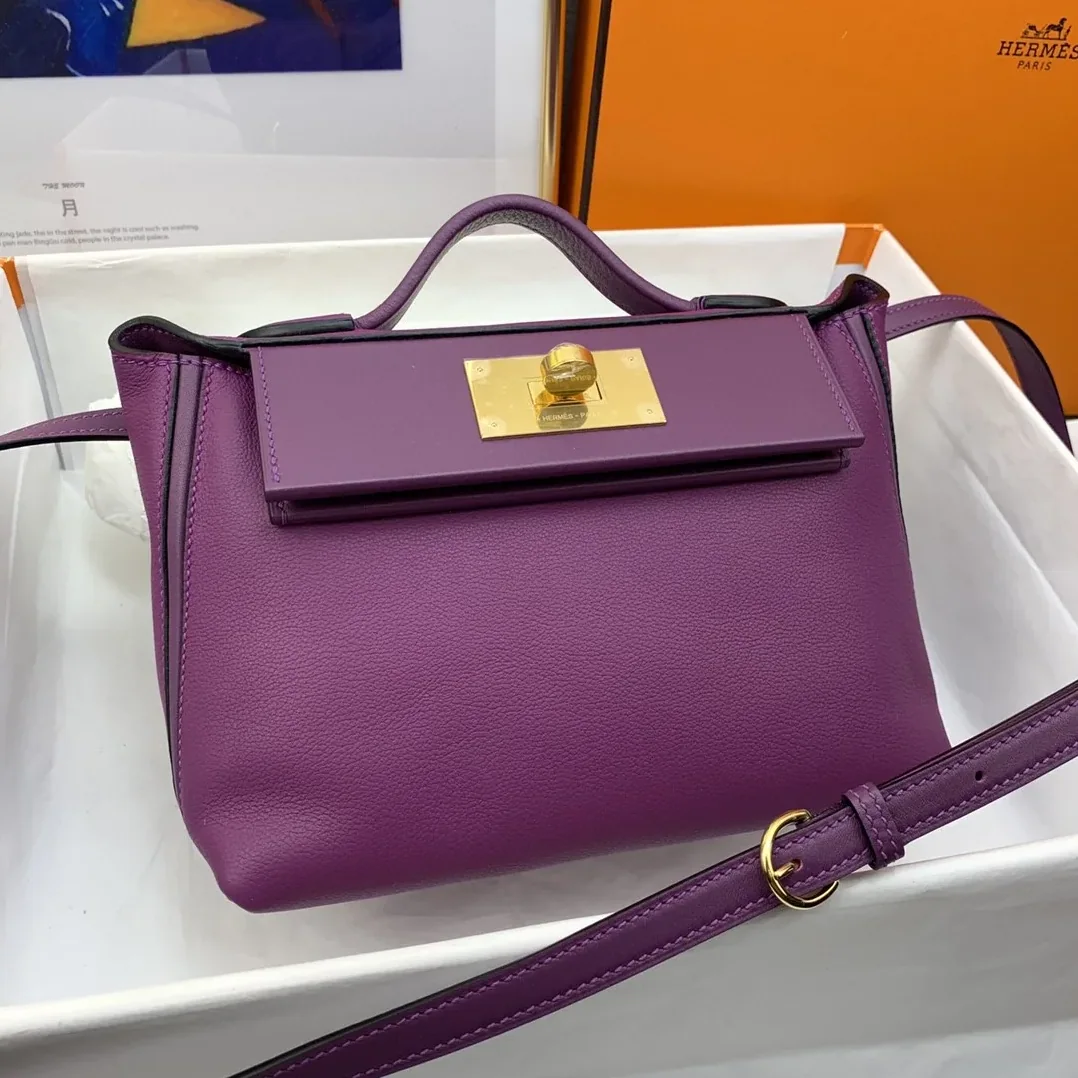 Hermes Mini Evercolor Swift Purple Hermes Mini Evercolor Swift Purple