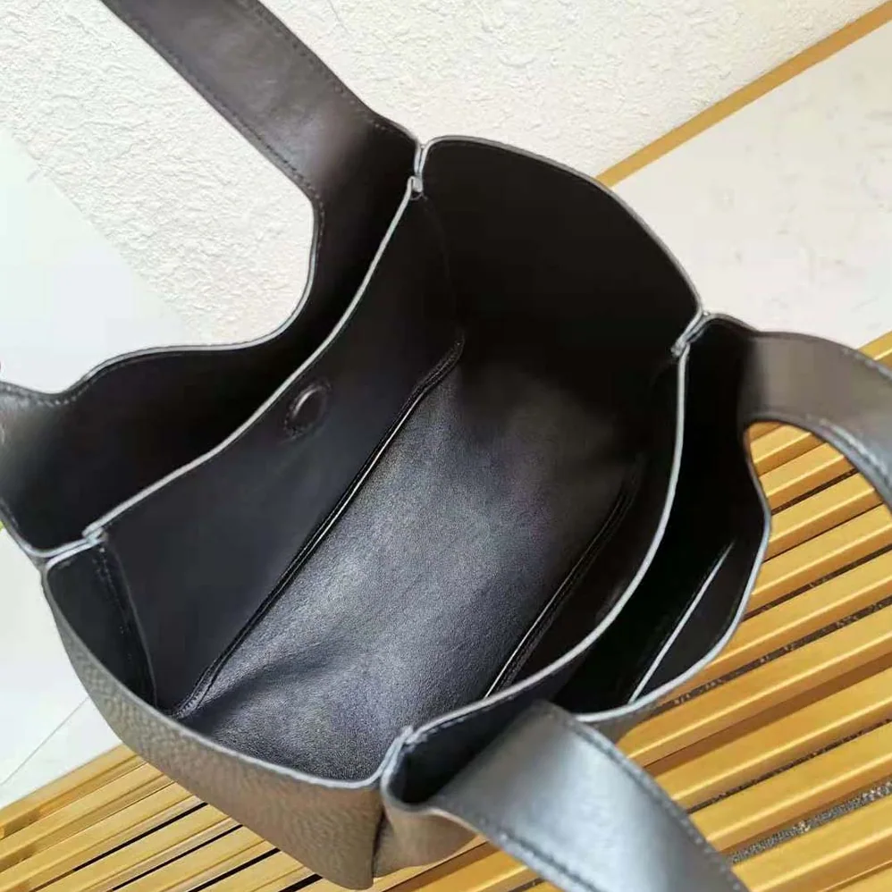 Prada Calf Leather Handbag for Women in Black
