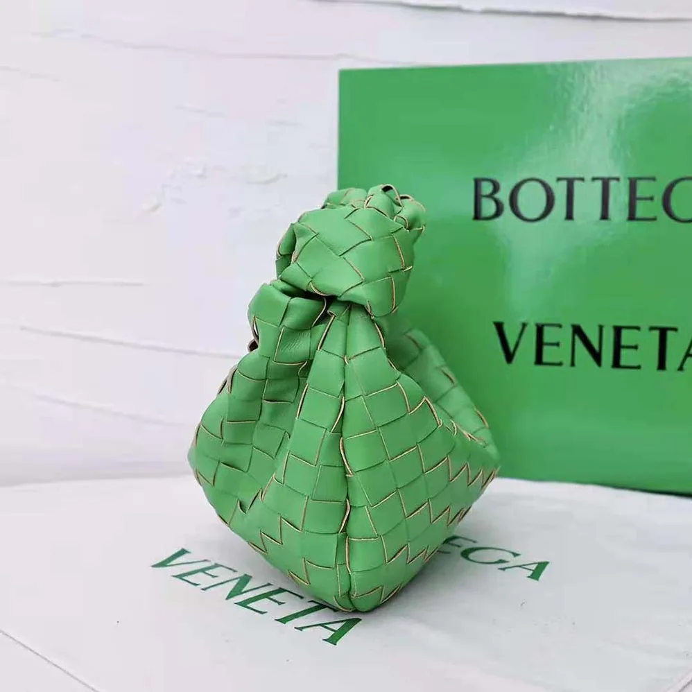 Bottega Veneta Mini Jodie in Lambskin Leather for Women in Green Bottega Veneta Mini Jodie in Lambskin Leather for Women in Green