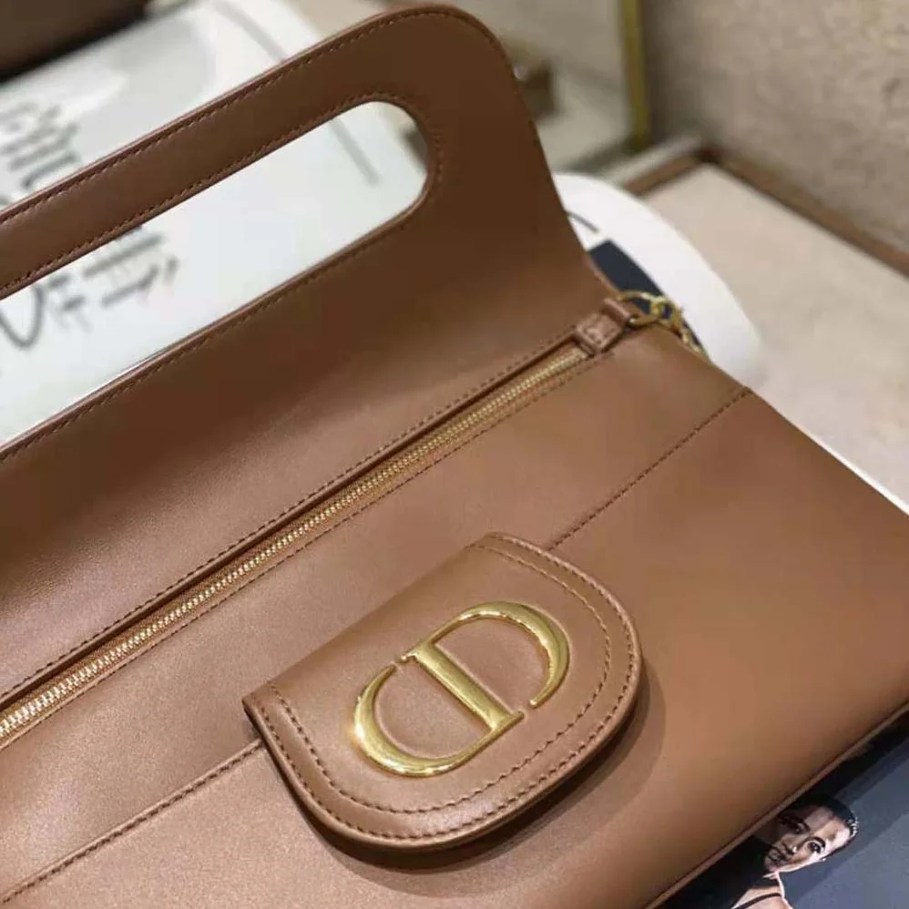 Dior Medium Diordouble Bag Smooth Calfskin for Women in Brown