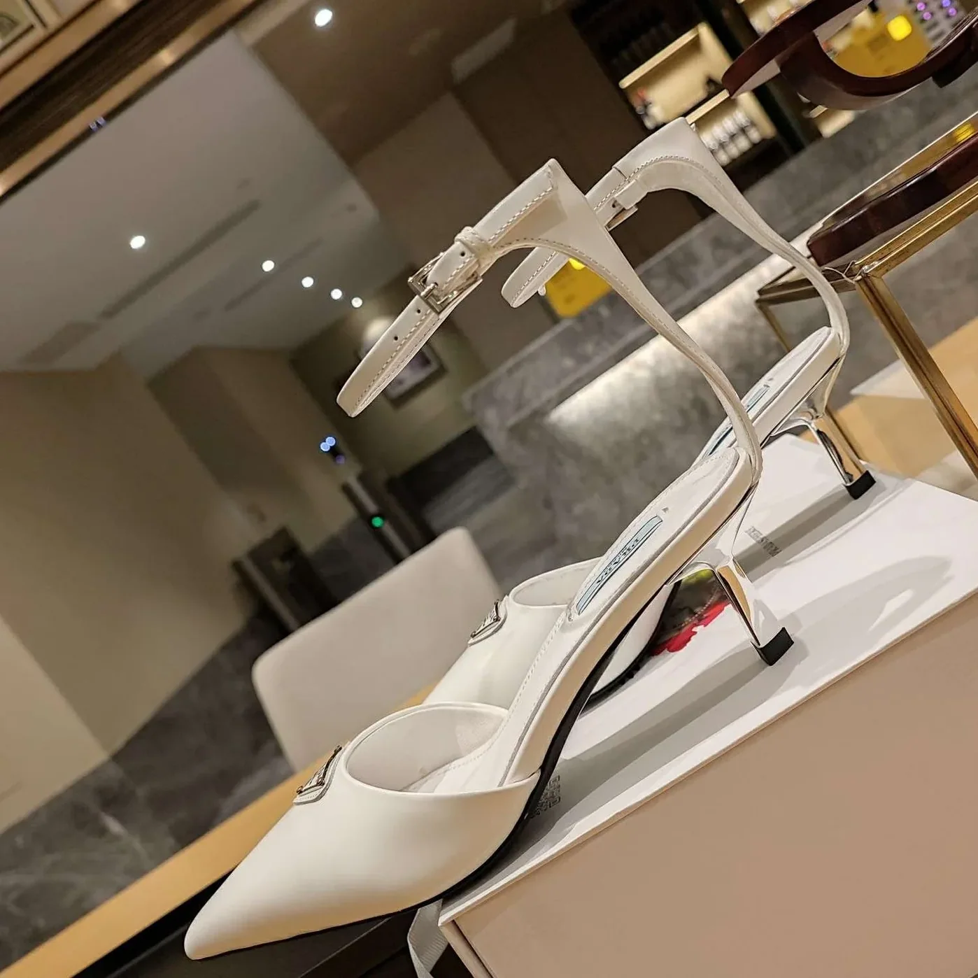 Prada Hilda Pumps White