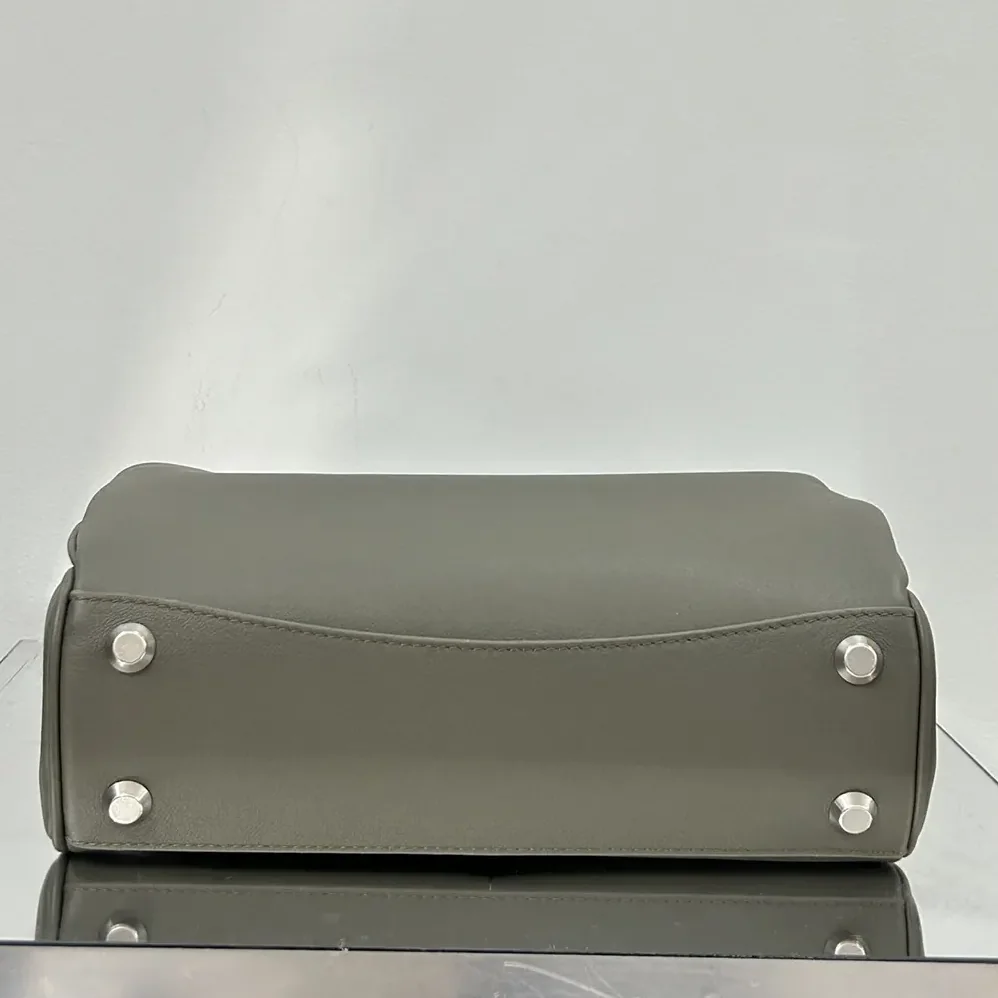 Balenciaga Rodeo Handbag Small In Khaki Smooth Calfskin Aged for Women in Silver Hardware