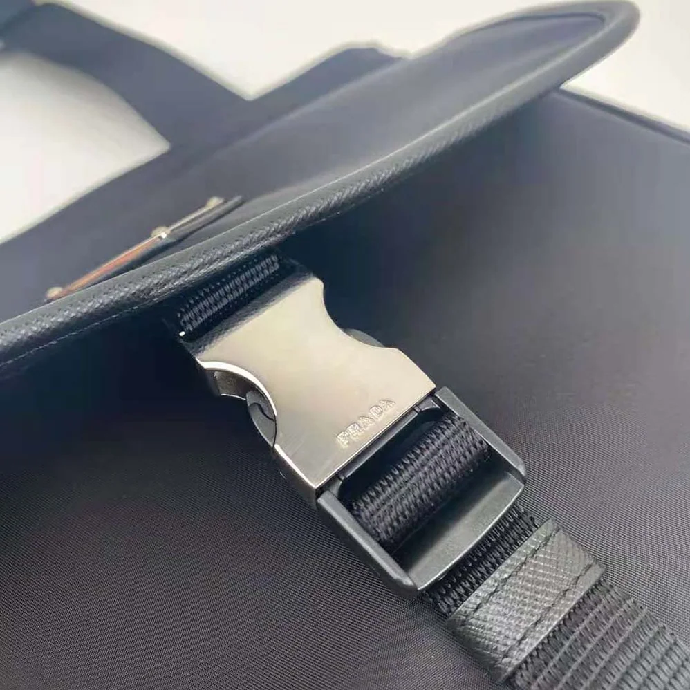 Prada Nylon Cross-Body Bag for Men in Black