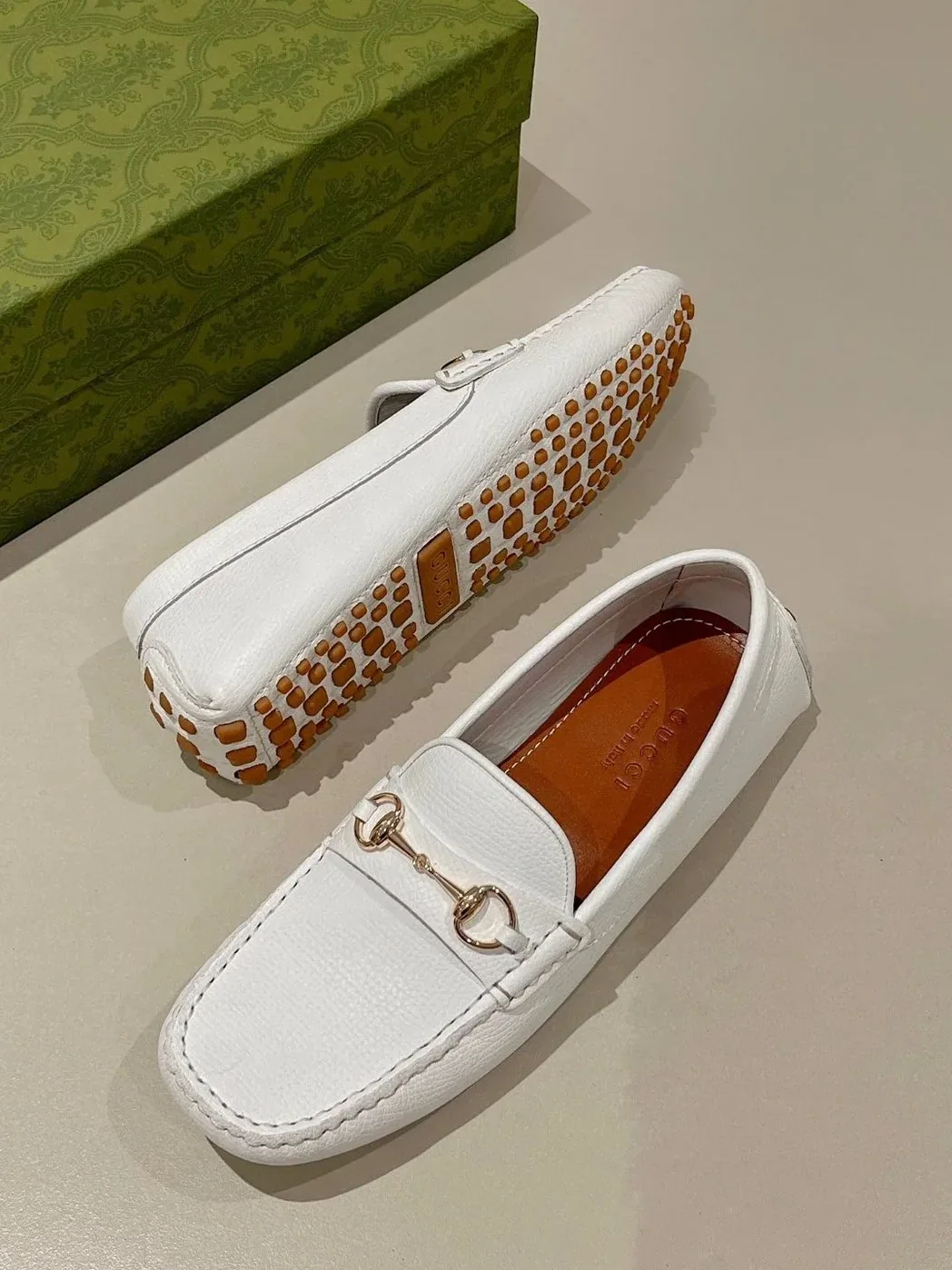 Gucci Horsebit Driver White for Men Gucci Horsebit Driver White for Men