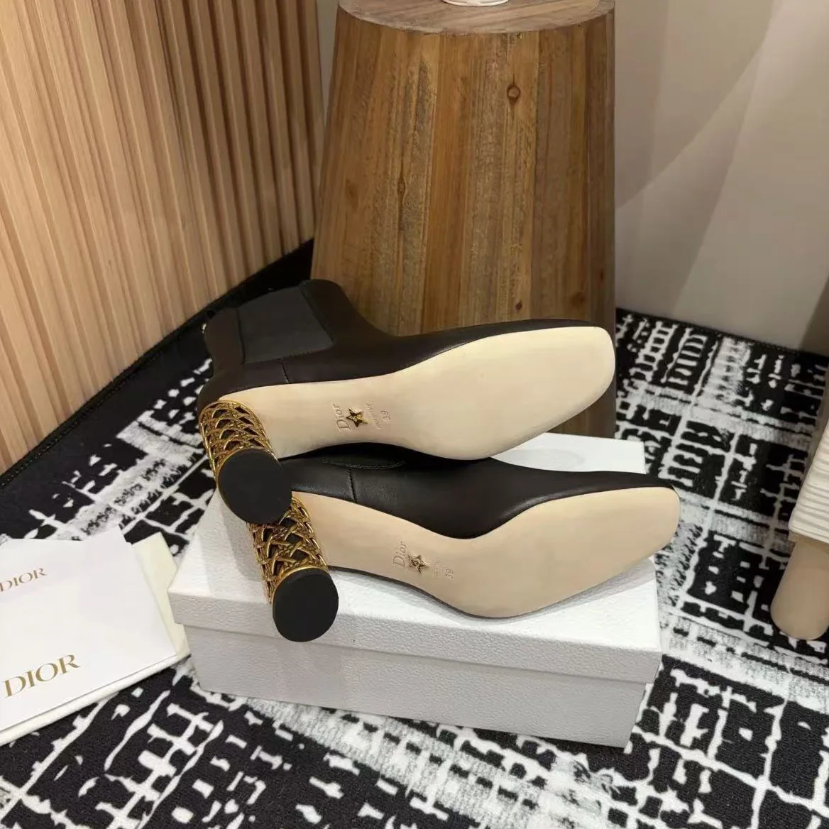 Dior Icon Heeled Ankle Boot Black Calfskin for Women Dior Icon Heeled Ankle Boot Black Calfskin for Women