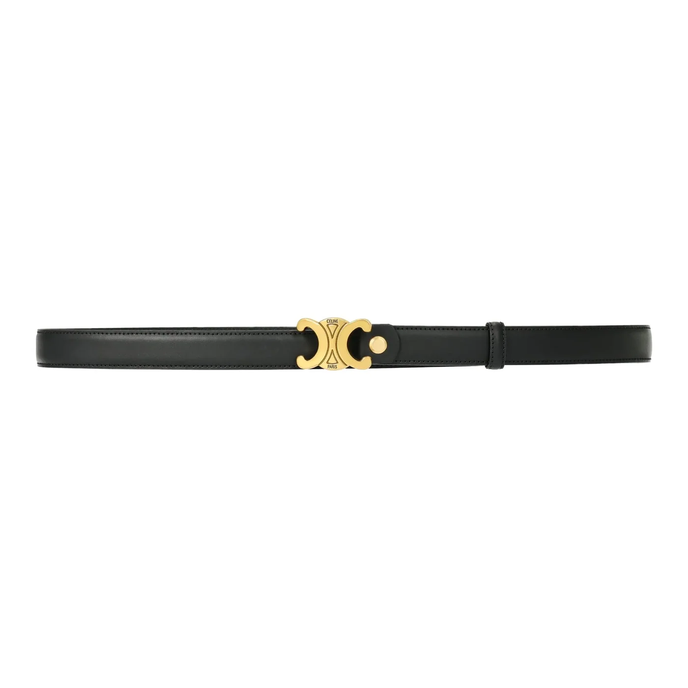 TRIOMPHE BELT IN TAURILLON LEATHER BLACK