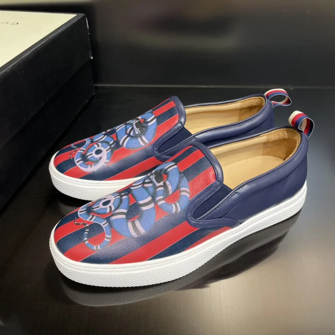 Gucci Kingsnake Print Slip for Men in On Sneaker Blue