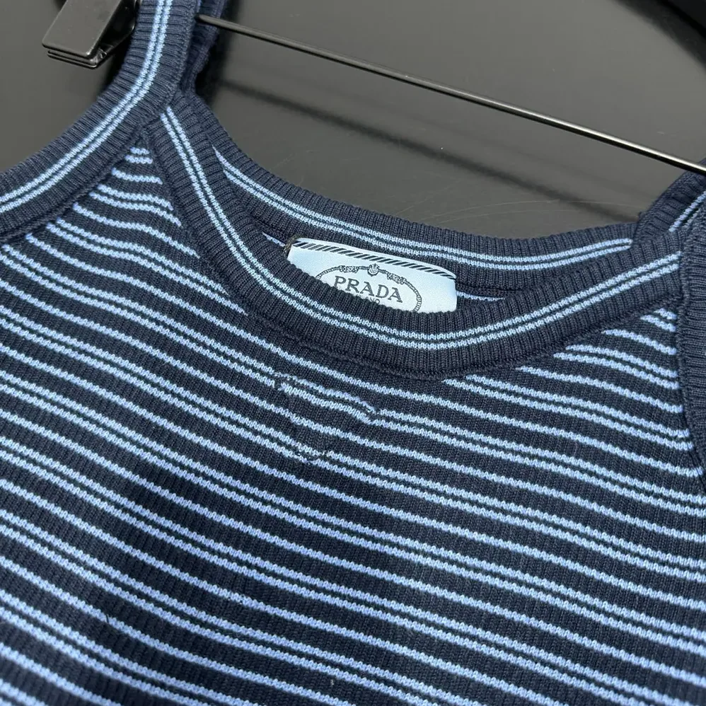 Prada Cotton Top for Women in Blue
