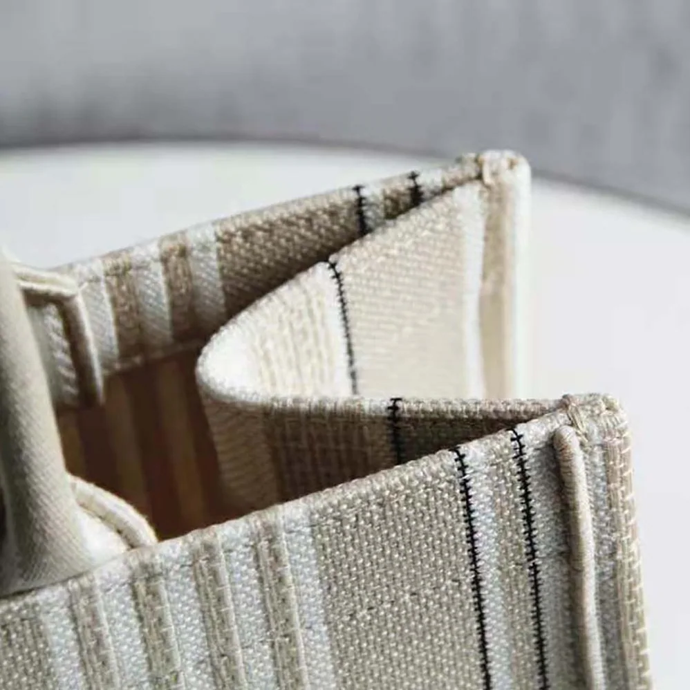 Dior Dior Book Tote Beige Stripes Embroidery for Women Dior Dior Book Tote Beige Stripes Embroidery for Women