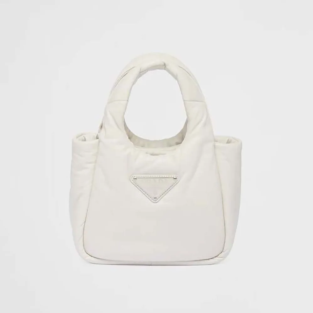 Prada Small Padded Prada Soft Nappa-Leather Bag for Women in White Prada Small Padded Prada Soft Nappa-Leather Bag for Women in White