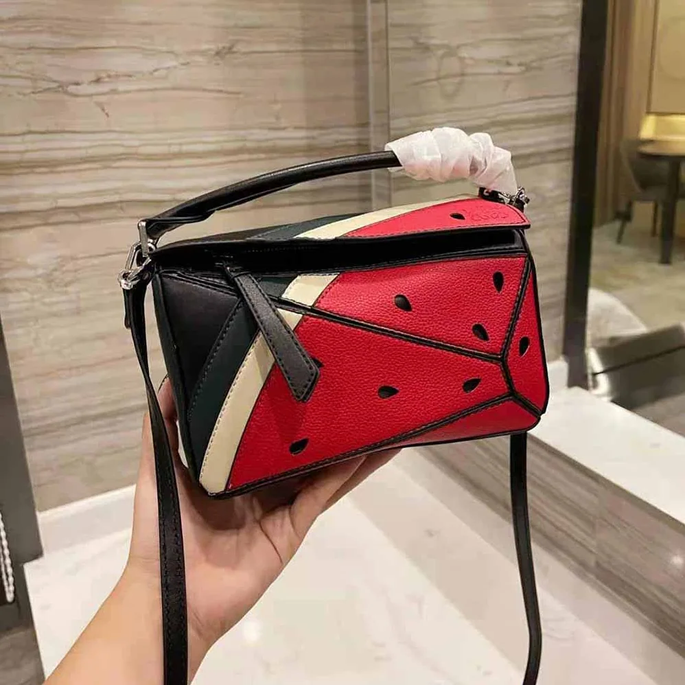 Loewe Watermelon Mini Puzzle Bag in Classic Calfskin for Women Loewe Watermelon Mini Puzzle Bag in Classic Calfskin for Women
