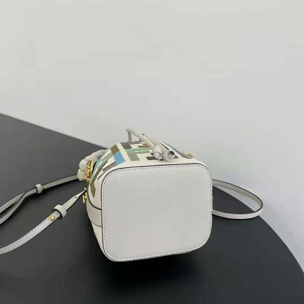 Fendi Mon Tresor Multicolor Canvas Mini for Women in bag with FF Embroidery