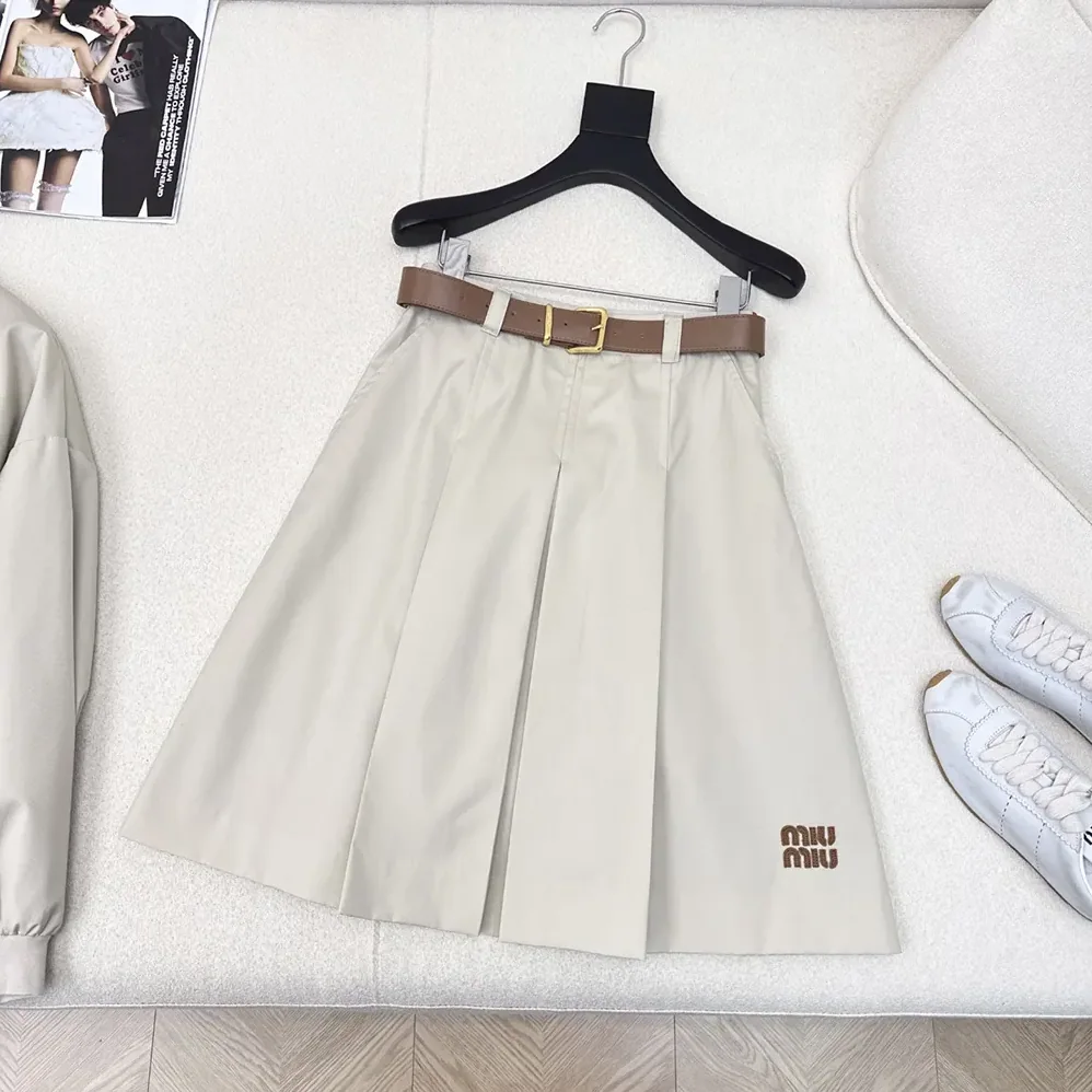 Miu Miu Panama Cotton Skirt for Women