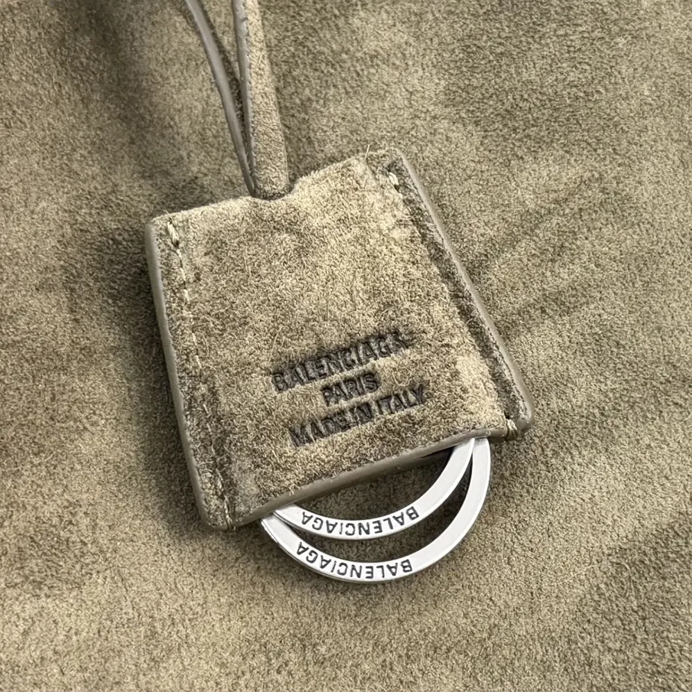 Balenciaga Rodeo Handbag Medium In Khaki Waxed Suede Calfskin And Smooth Calfskin for Women Balenciaga Rodeo Handbag Medium In Khaki Waxed Suede Calfskin And Smooth Calfskin for Women