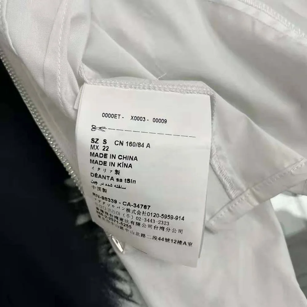 Prada Printed Poplin Crop Top for Women in White Prada Printed Poplin Crop Top for Women in White