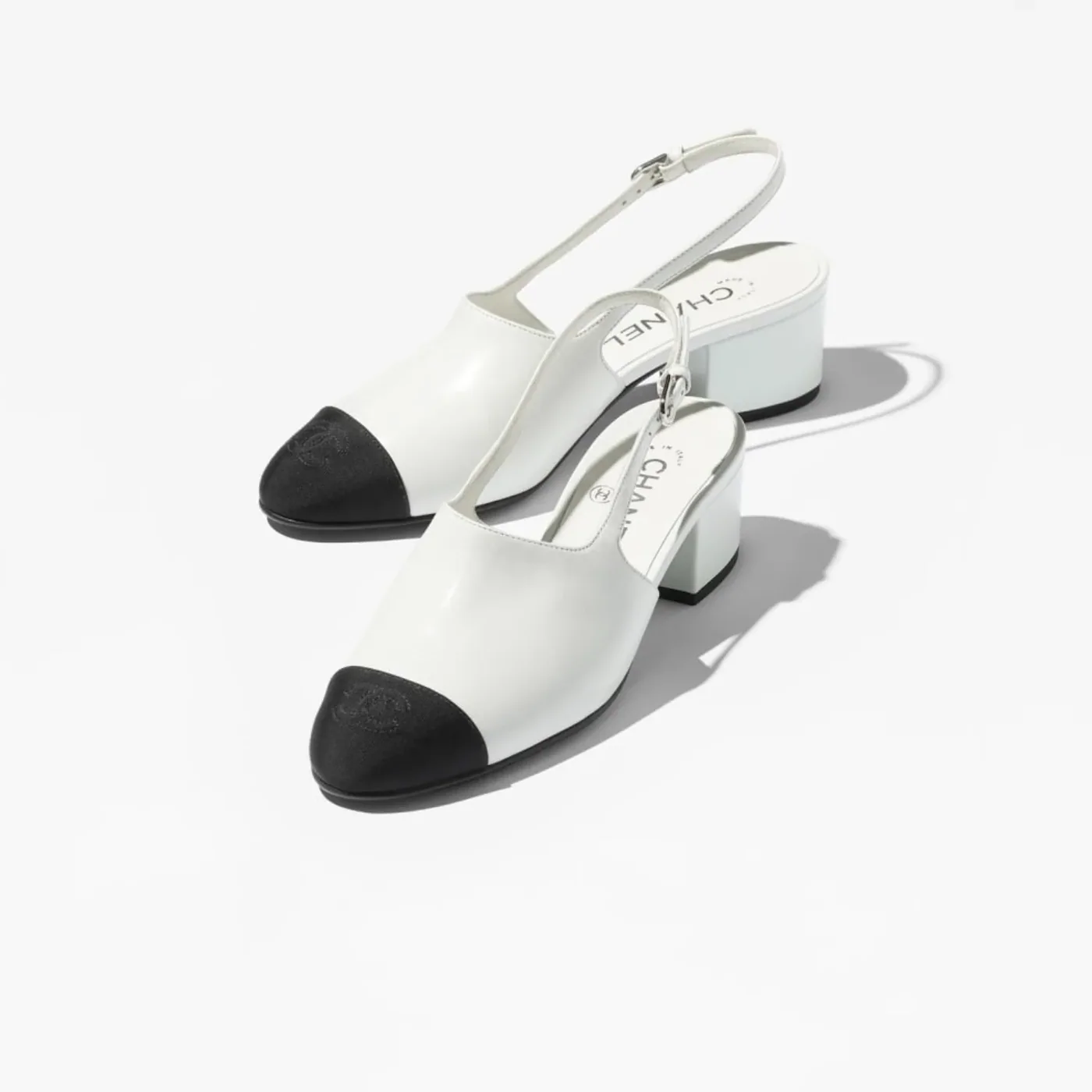 Chanel Slingbacks White/Black - in NAEET