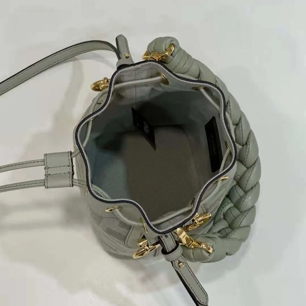 Fendi Mon Tresor Light Green FF Canvas Mini for Women in Bag