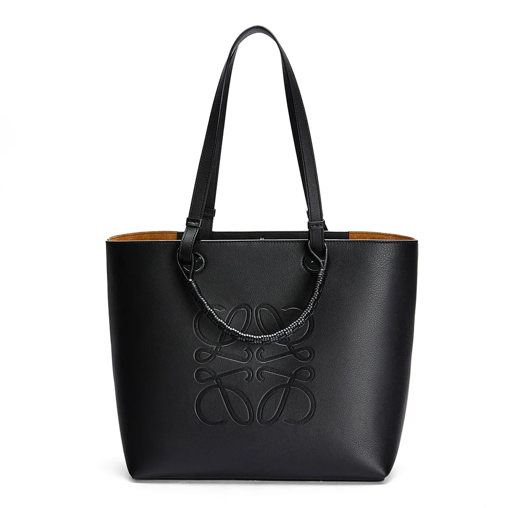 Loewe Anagram Tote in Classic Calfskin for Women in Black Loewe Anagram Tote in Classic Calfskin for Women in Black
