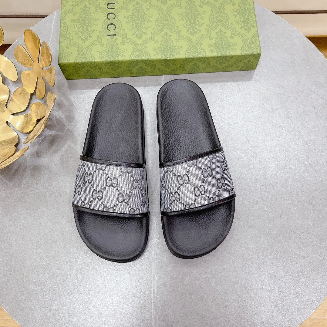 Gucci GG Slide Sandal Black And Gray for Women Gucci GG Slide Sandal Black And Gray for Women
