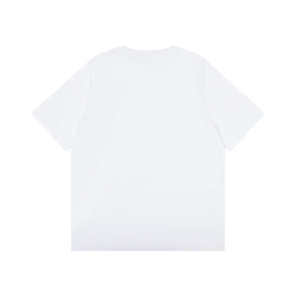 Dior T-Shirt with Horse Embroidery Relaxed Fit White Cotton Jersey for Men