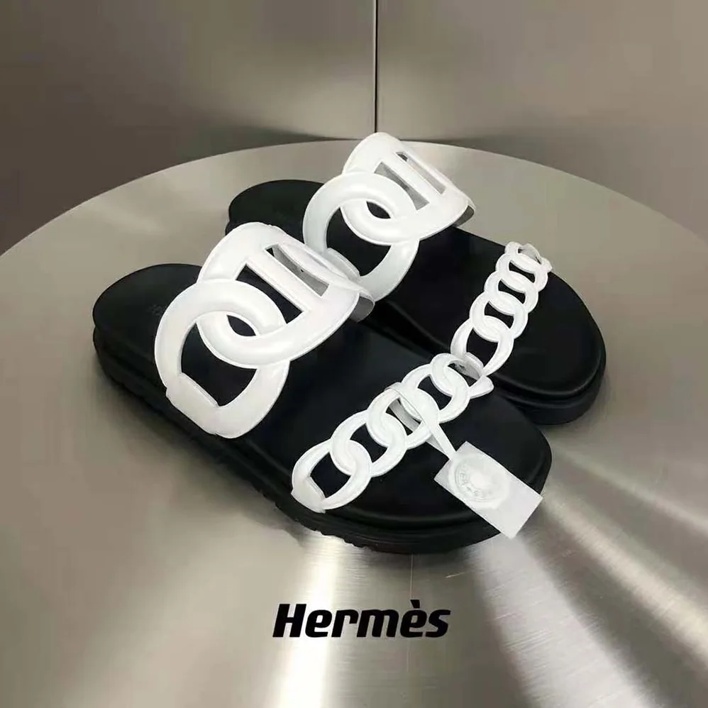 Hermes Extra Sandal in Nappa Leather for Women in White