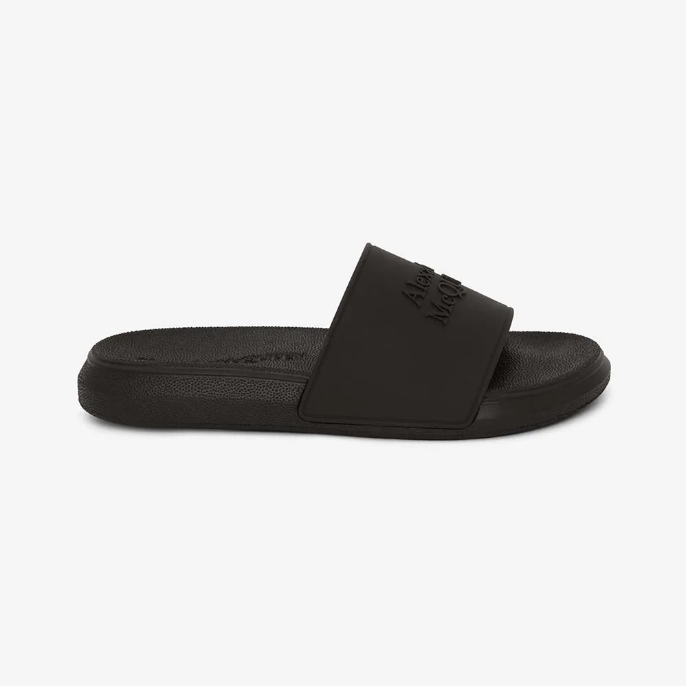Alexander Mcqueen Pool Slide in Black for Unisex Alexander Mcqueen Pool Slide in Black for Unisex