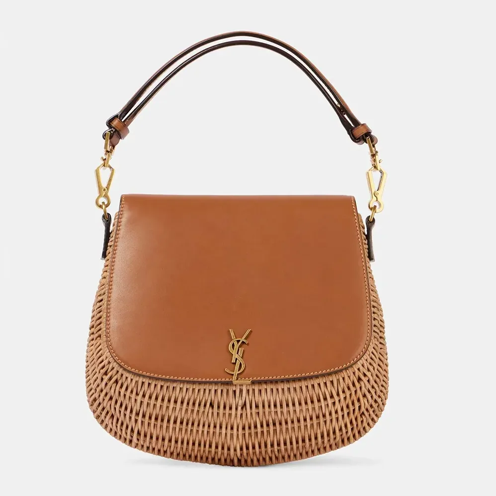 Saint Laurent YSL Mini Voltaire Top Handle Bag in Osier for Women