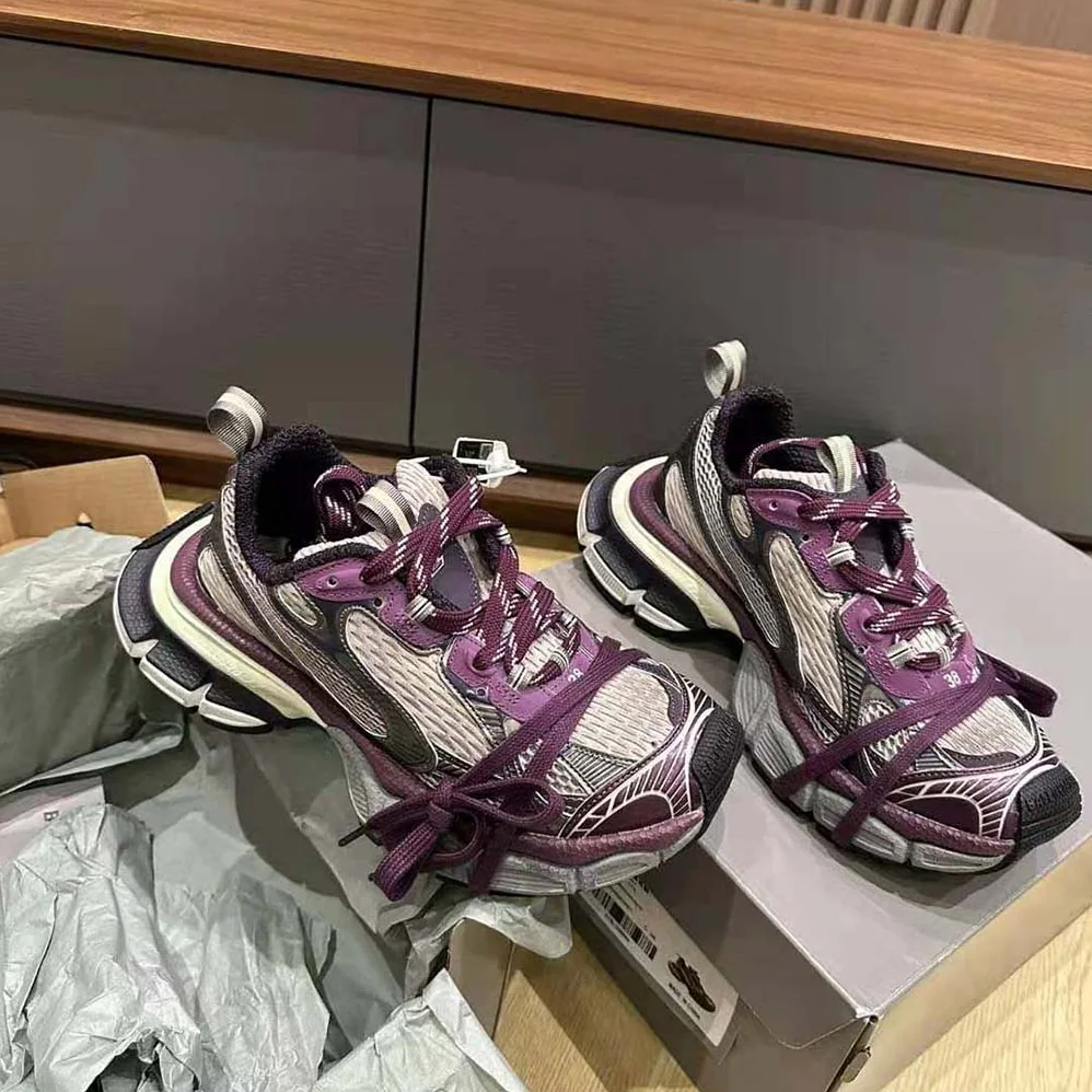 Balenciaga 3XL Sneaker in Purple and Grey Mesh and Polyurethane for Women Balenciaga 3XL Sneaker in Purple and Grey Mesh and Polyurethane for Women