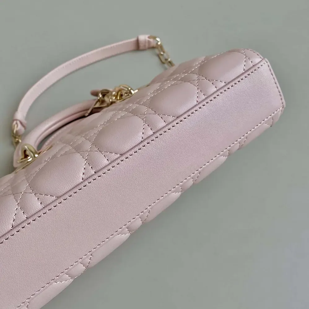 Dior Small Lady D-Joy Bag Powder Pink Cannage Lambskin for Women Dior Small Lady D-Joy Bag Powder Pink Cannage Lambskin for Women