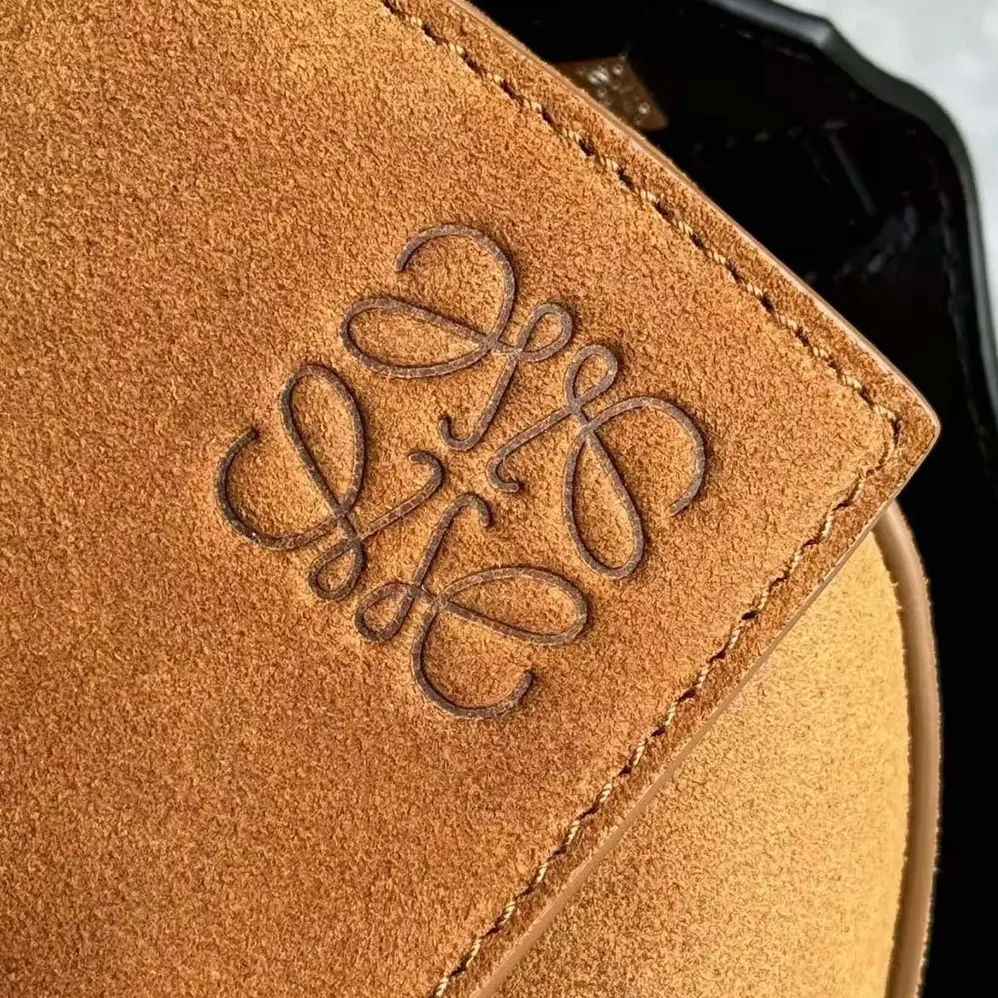 Loewe Puzzle Bag in Suede Calfskin for Unisex in Brown