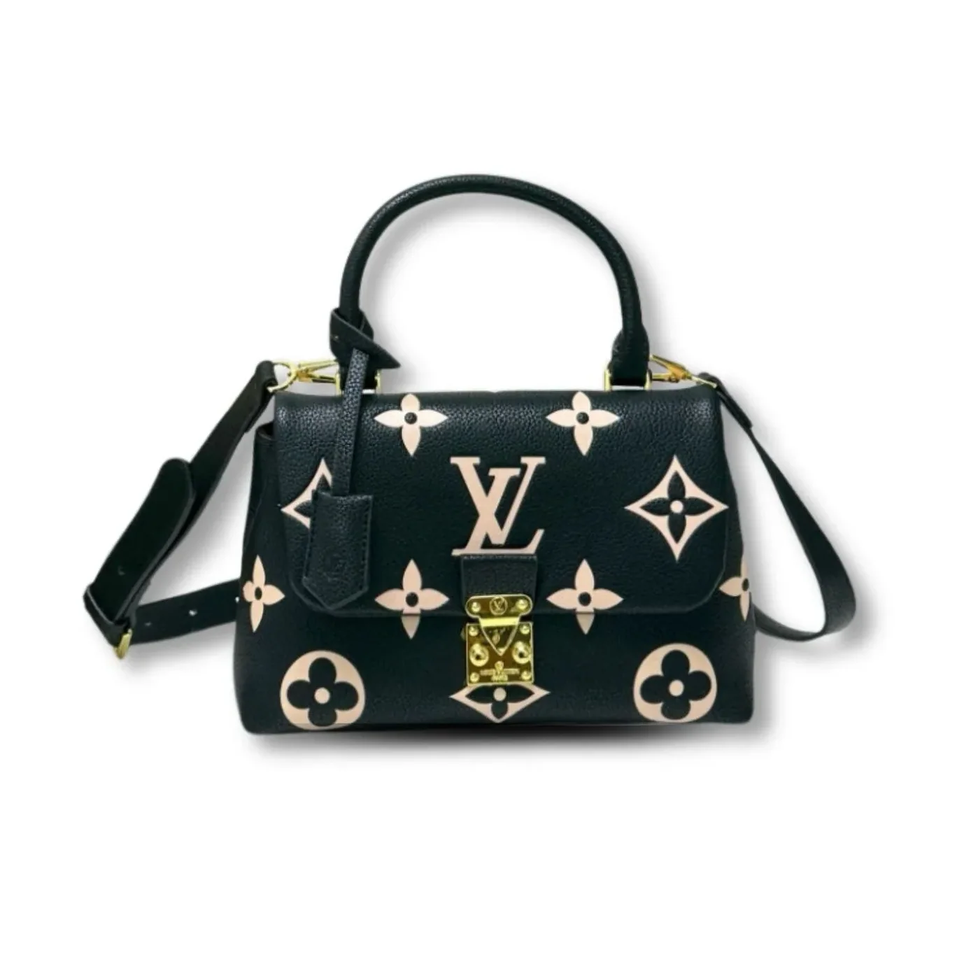Louis Vuitton Madeleine MM Monogram Empreinte Black in Beige Louis Vuitton Madeleine MM Monogram Empreinte Black in Beige