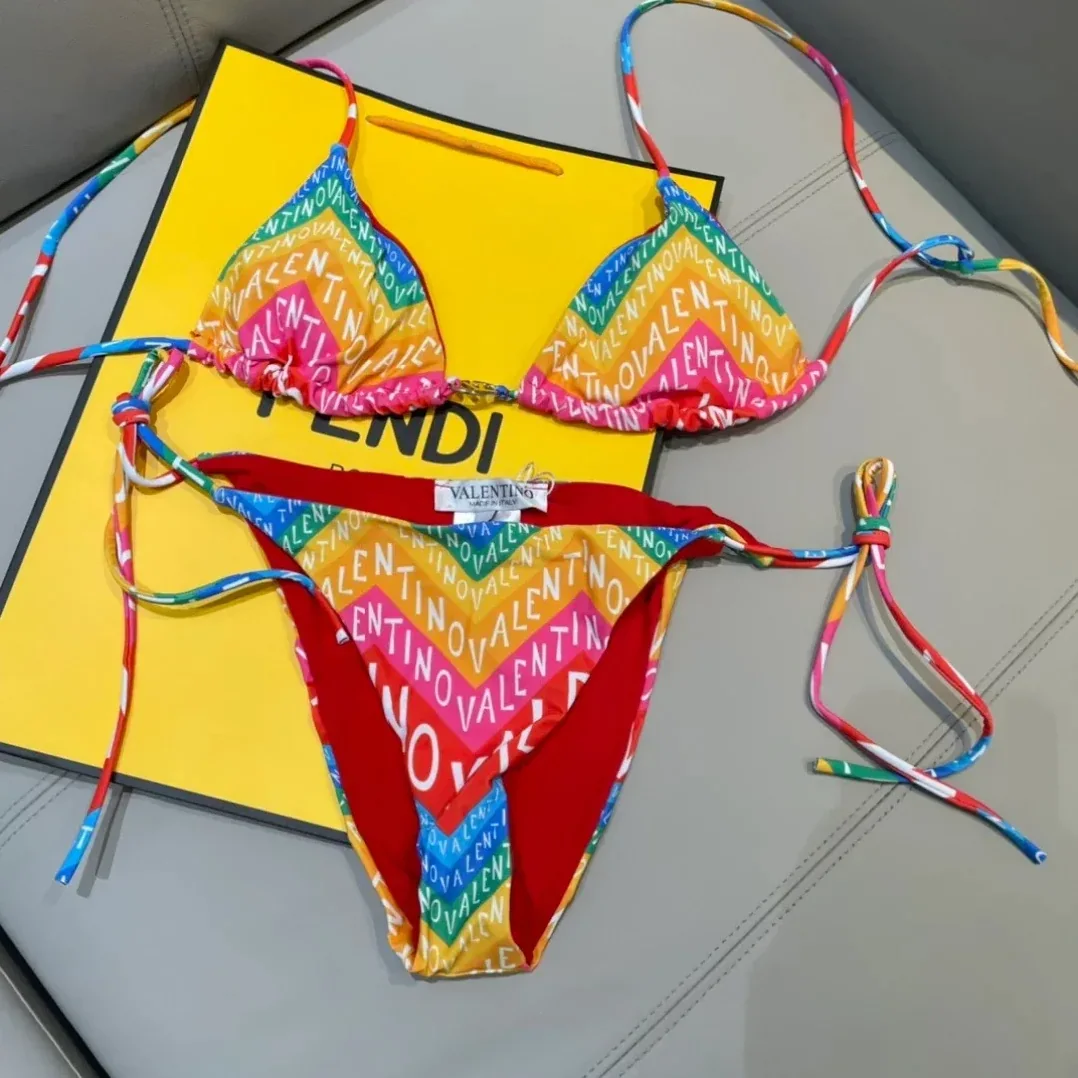 Valentino Chevron Lycra 24 Bikini Multicolor