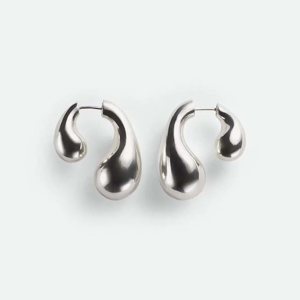 Bottega Veneta Drop Earrings in Sterling Silver for Women Bottega Veneta Drop Earrings in Sterling Silver for Women