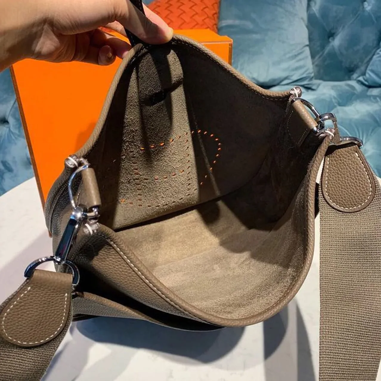 Hermes Evelyne III GM Bag Brown / Hermes Evelyne III GM Bag Brown /
