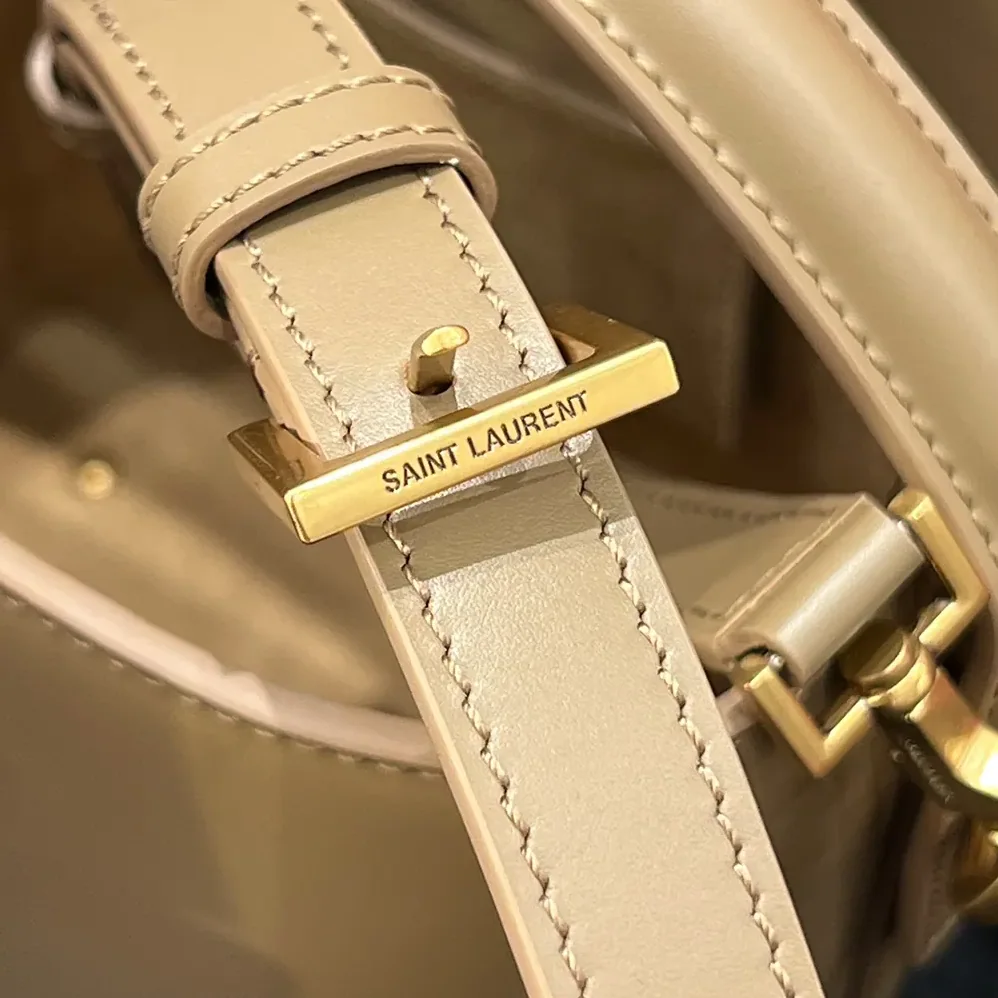 Saint Laurent YSL Le 37 Mini in Shiny Leather for Women in Brown