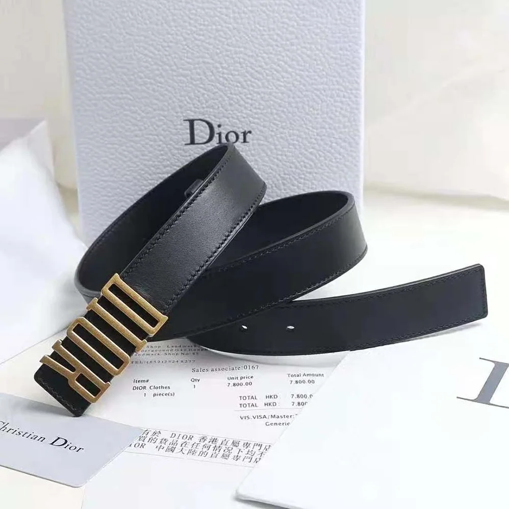 Dior D-Fence Belt Black Smooth Calfskin 30 MM for Women Dior D-Fence Belt Black Smooth Calfskin 30 MM for Women